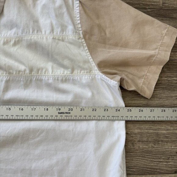 SEAN JOHN Mens Shirt Size 2XL XXL Original Fit White Tan Short Sleeve Y2K - Picture 7 of 13